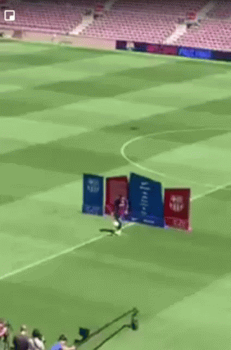 Soccer Field With Signs GIF