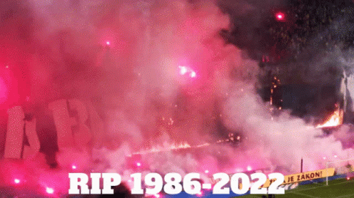 Soccer Field With Smoke Rip 1986-2022