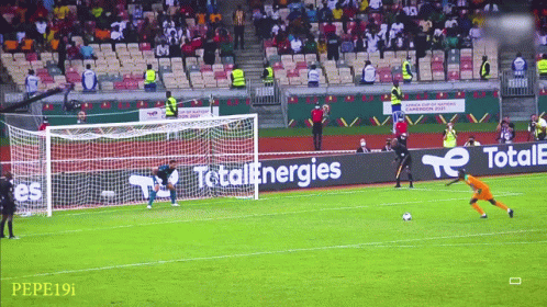 Soccer Field With TotalEnergies Advertisement GIF