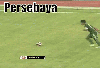 Soccer Field With Word Persebaya On Top