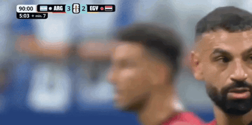 Soccer Game Between Arg and Egy at 90 Minutes