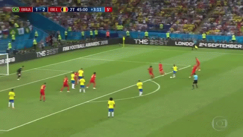 Soccer Game Between BRA and Belgium