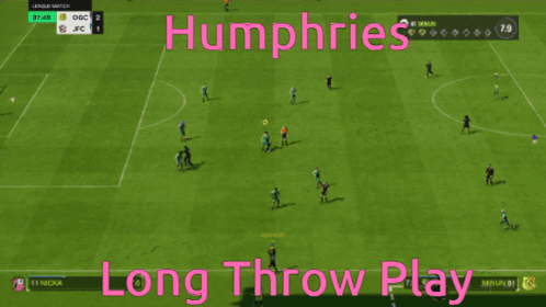Soccer Game Humphries Long Throw Play GIF