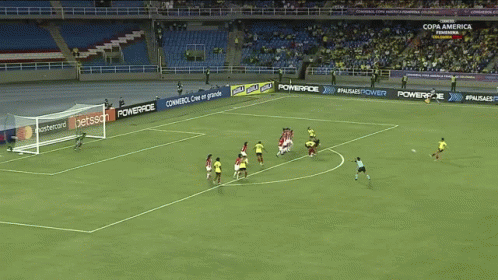 Soccer Game in Empty Stadium