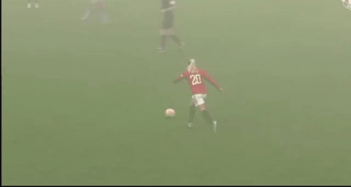 Soccer Game in Foggy Stadium