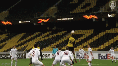 Soccer Game In Front Of FedEx Ad GIF