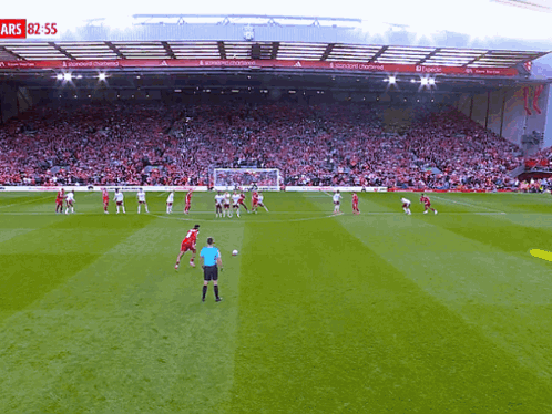 Soccer Game In Stadium Says Ars 82-55 GIF