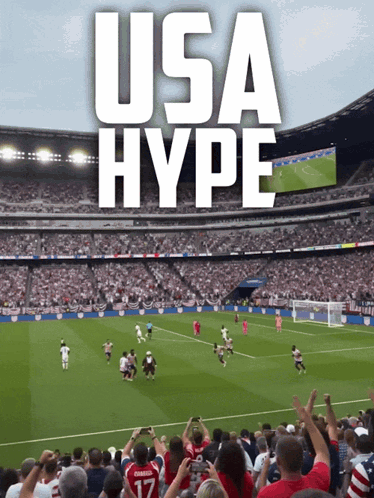 Soccer Game in Stadium USA Hype