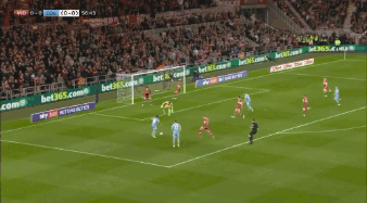 Soccer Game in Stadium With Bet365 and Sky Sports Ads