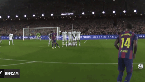 Soccer Game In Stadium With Refcam GIF