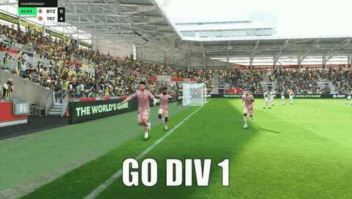 Soccer Game In Stadium With World's Game Banner GIF
