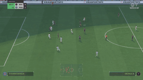 Soccer Game on Computer Screen