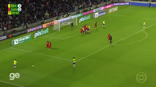 Soccer Game on Field with Pixbet Ads