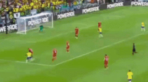 Soccer Game on Field with Powerade Ads