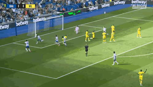 Soccer Game With Betting Ads In Background GIF