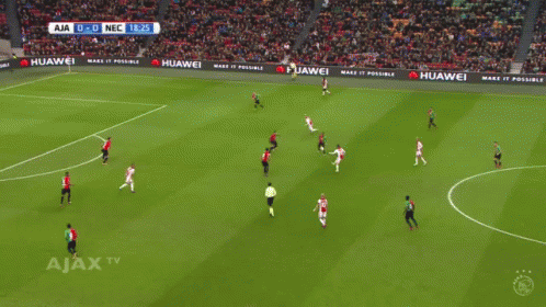 Soccer Game With Huawei Ads on Sidelines