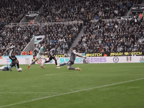 Soccer Game With Large Crowd And Match Series Banner GIF