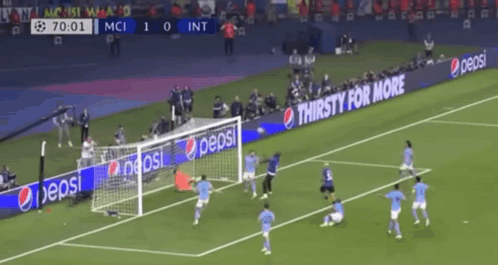 Soccer Game With Pepsi Ads
