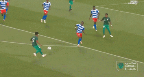 Soccer Game With Saudi Sign