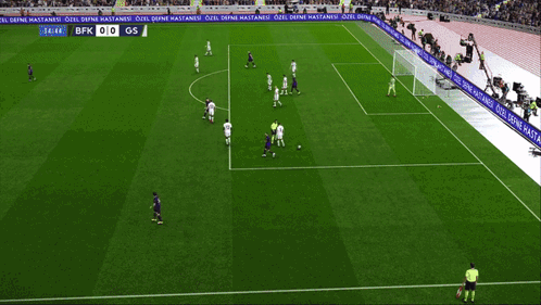 Soccer Game With Turkey's Nin Diji Banner