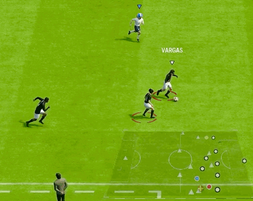 Soccer Game With Vargas In Center GIF