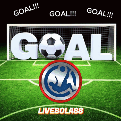 Soccer Goal with Ball and Goal Text