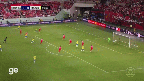 Soccer Match Korea vs Brazil 0-0