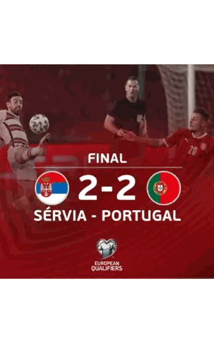 Soccer Match Serbia vs Portugal