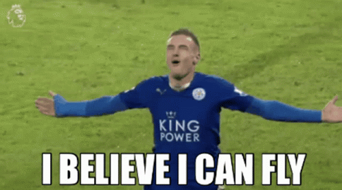 Soccer Player Arms Outstretched I Believe I Can Fly