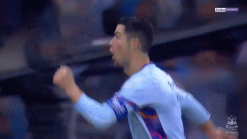 Soccer Player Celebrating Fist in Air