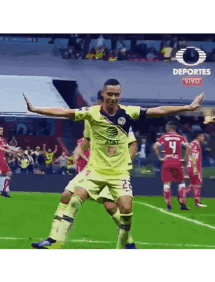 Soccer Player Celebrating Goal