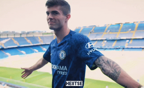 Soccer Player Christian Pulisic Arms Outstretched GIF