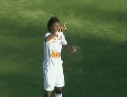 Soccer Player Dancing in White Jersey