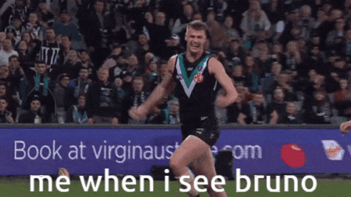 Soccer Player Dancing With Sign Book At Virginaust Me When I See Bruno