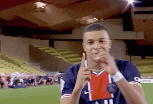 Soccer Player in All Jersey Thumbs Up