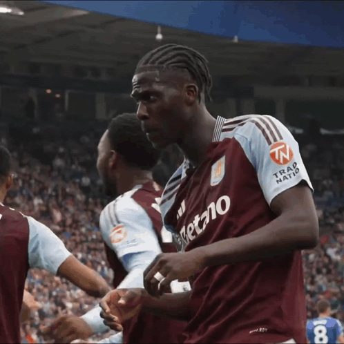 Soccer Player In Betano Jersey Celebrates GIF