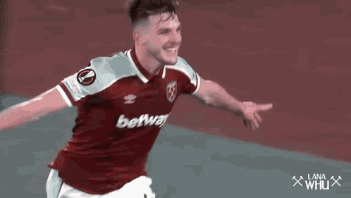 Soccer Player in Betway Jersey
