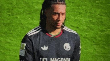 Soccer Player In Black Adidas Shirt GIF