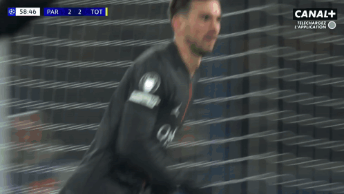 Soccer Player In Black Qatar Airways Jersey GIF