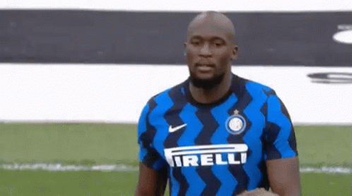 Soccer Player In Blue And Black Jersey GIF