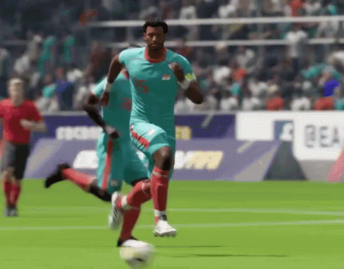 Soccer Player in Blue Jersey Number 15
