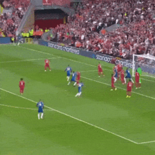 Soccer Player In Blue Jersey Number 3 GIF