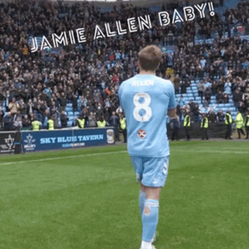 Soccer Player In Blue Jersey Number 8 GIF