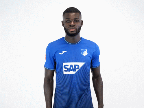 Soccer Player in Blue Jersey Number 9