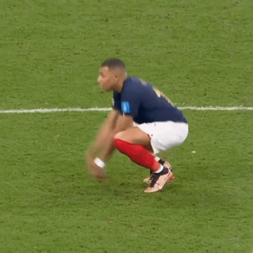 Soccer Player in Blue Number 10 Dancing