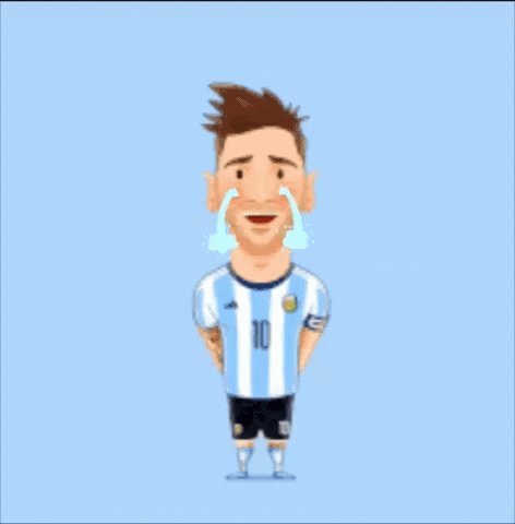 Soccer Player in Blue Rakuten Jersey Arms Outstretched
