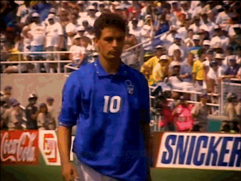 Soccer Player in Blue Shirt Number 10