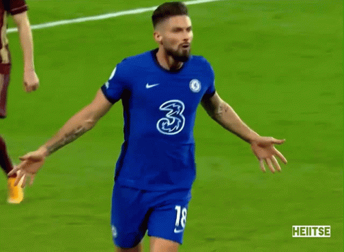 Soccer Player in Blue Shirt Number 3