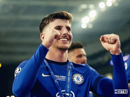 Soccer Player in Blue Shirt Saying Final Porto