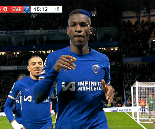 Soccer Player in Blue Shirt Saying Infinite Athlete